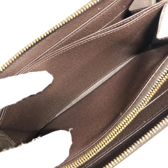 Authentic Louis Vuitton Zippy Damier Ebene Leather Wallet jp170-111725 - Picture 11 of 16